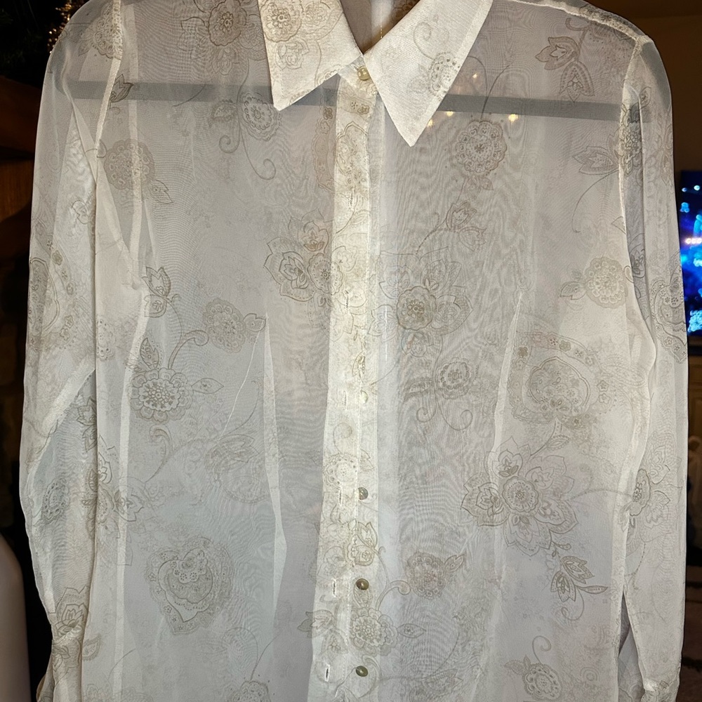 Whit House Black market sheer blouse.